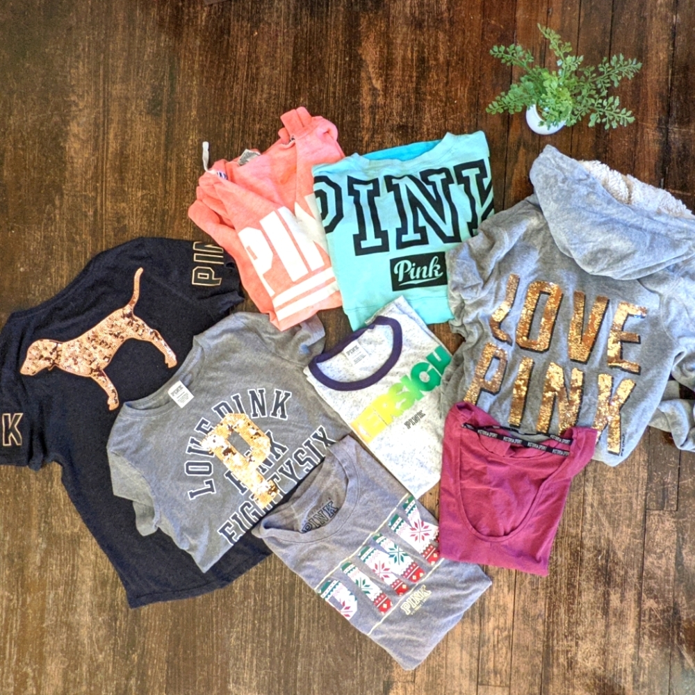 🎁🙌 VS tee shirt hoodie sz S set